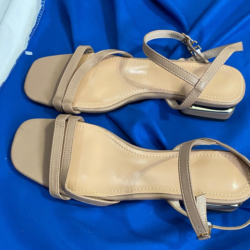 SHEIN sandals size 37 Elegant Tan Strappy Sandals